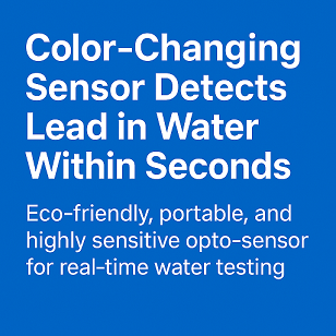 In a latest research color changing sensor detects lead in water within seconds.